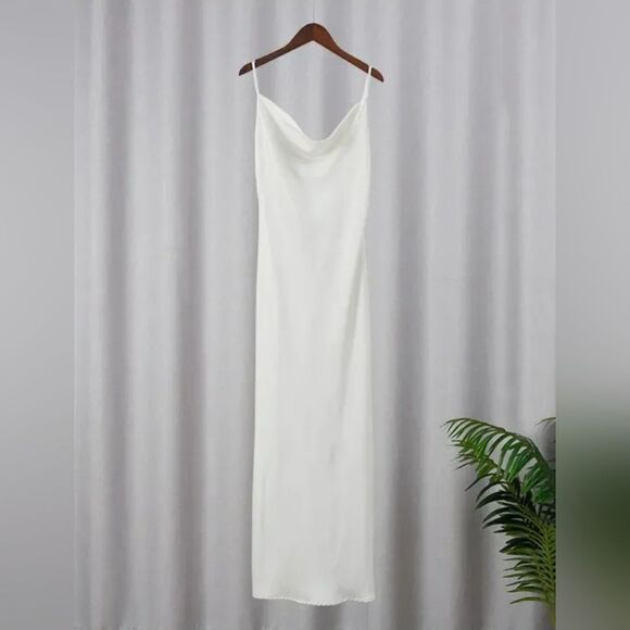 Dresses & Skirts - 24K. Nwt Commense White Strappy Midi Dress Two Different Style Straps Size Small